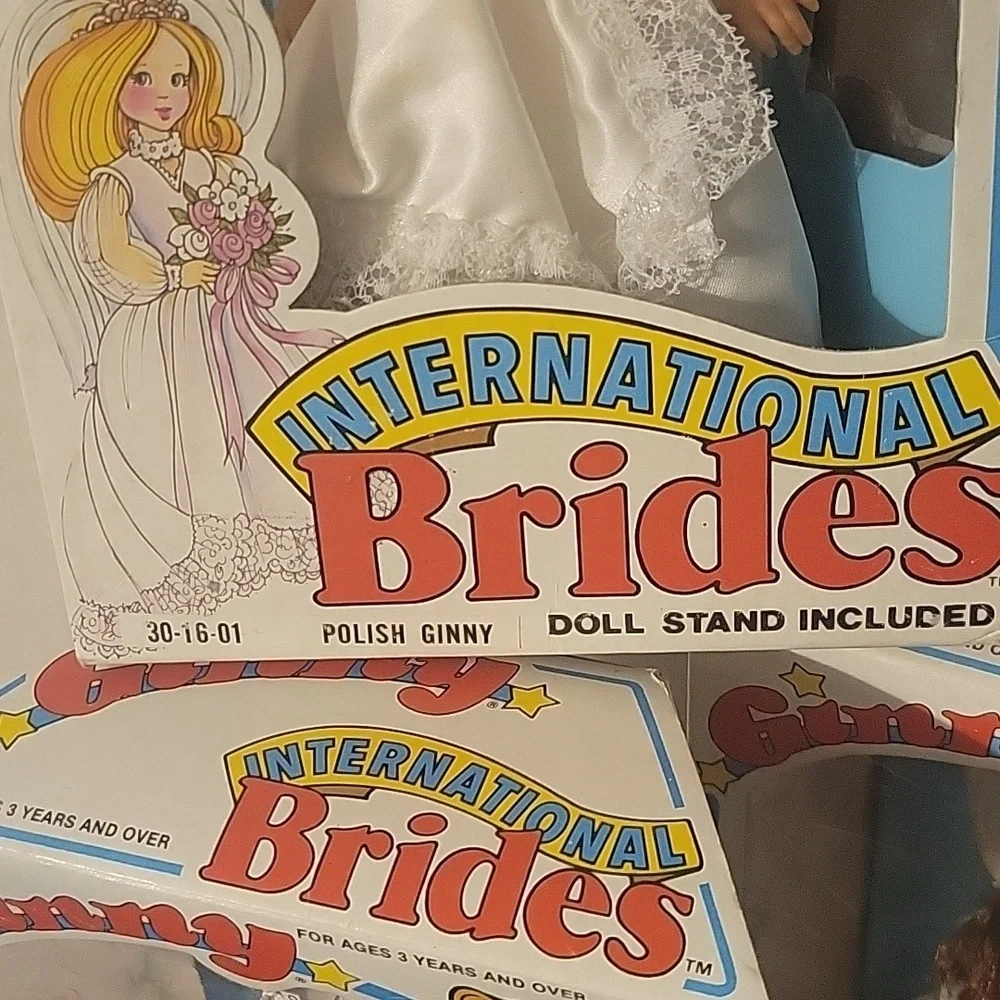 1982 Vogue Dolls International Brides Ginny, Lot of 8, NWT